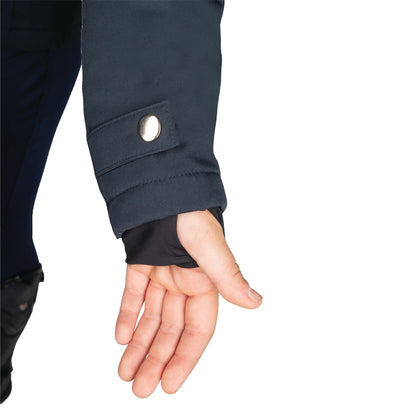 Navy - Side - Hy Childrens-Kids Elevate Mizs Waterproof Jacket