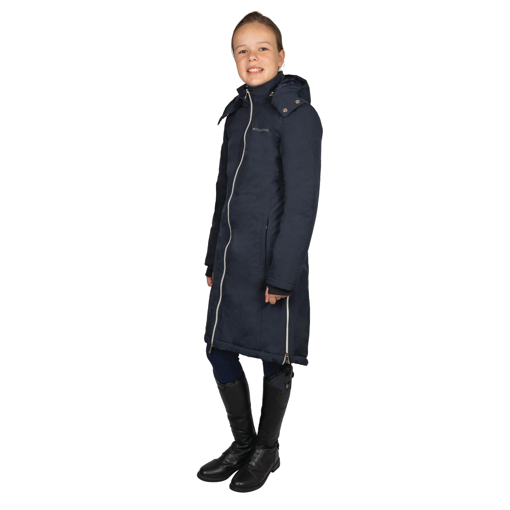 Navy - Lifestyle - Hy Childrens-Kids Elevate Mizs Guard Waterproof Jacket