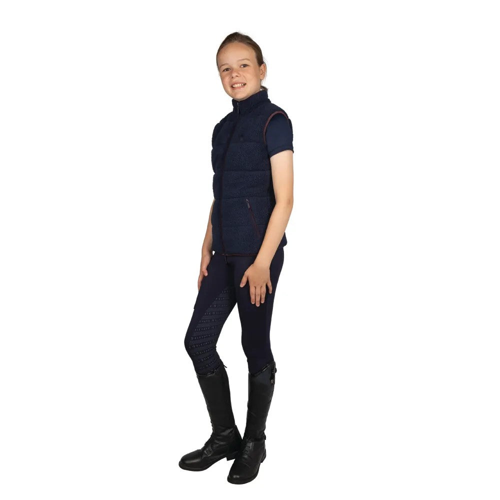 Navy - Lifestyle - Hy Girls Elevate Heritage Teddy Fleece Gilet
