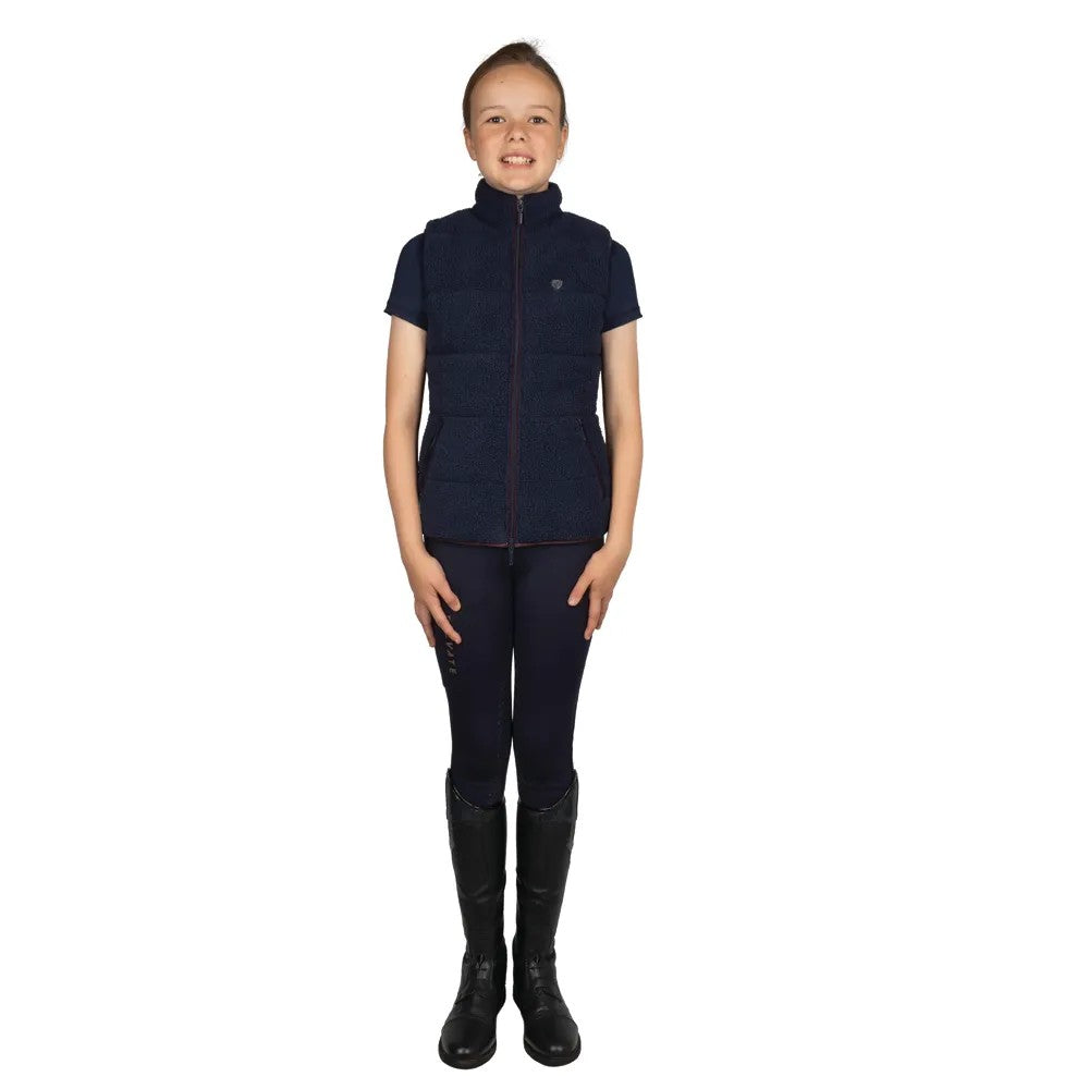 Navy - Front - Hy Girls Elevate Heritage Teddy Fleece Gilet