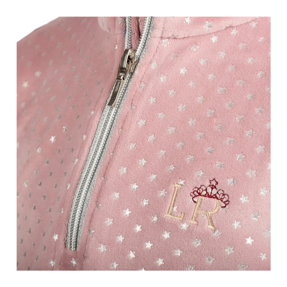 Dusty Pink - Back - Little Rider Girls Sydney Star Fleece Top