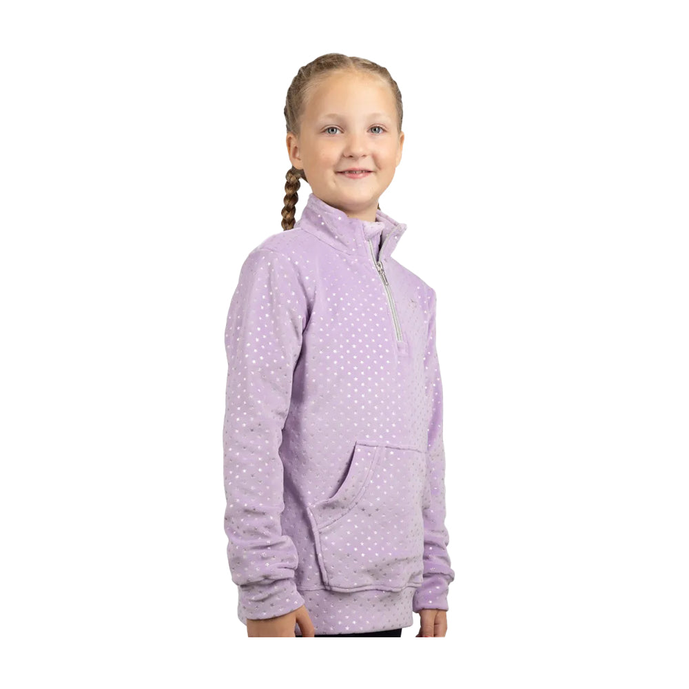 Lilac - Front - Little Rider Girls Sydney Star Fleece Top