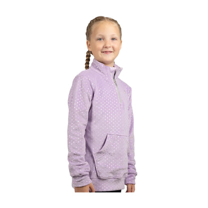 Lilac - Front - Little Rider Girls Sydney Star Fleece Top