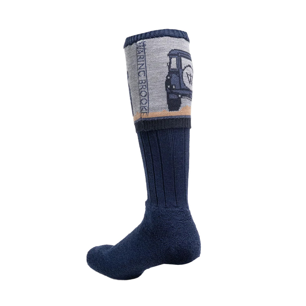 Blue - Back - Waring Brooke Unisex Adult Fender Boot Socks
