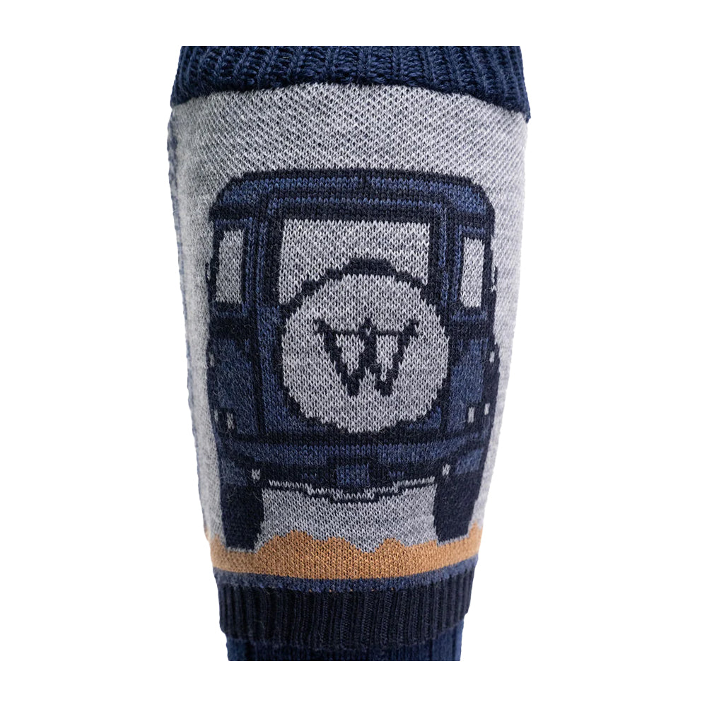 Blue - Side - Waring Brooke Unisex Adult Fender Boot Socks