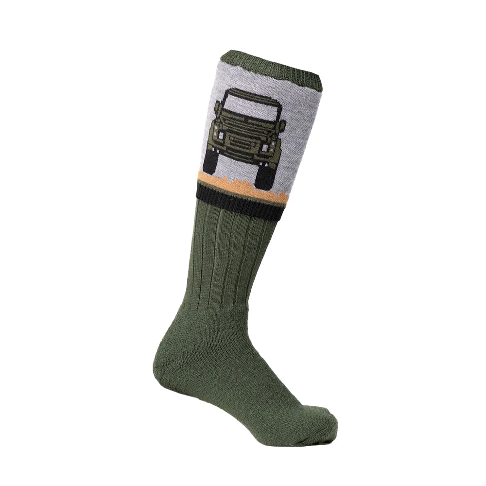 Green - Front - Waring Brooke Unisex Adult Fender Boot Socks