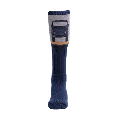 Blue - Front - Waring Brooke Unisex Adult Fender Boot Socks