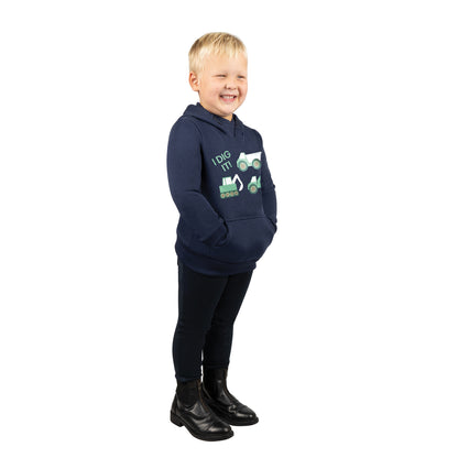 Navy - Side - Little Rider Boys I Dig It Hoodie