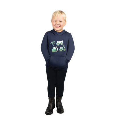 Navy - Front - Little Rider Boys I Dig It Hoodie
