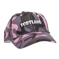 Pink Camouflage - Front - Ladies-Womens Scotland Embroidered Camouflage Baseball Cap