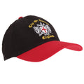 Black-Red - Front - London England Baseball Cap With Adjustable Strap
