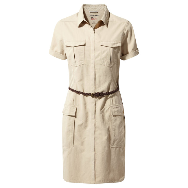 Desert Sand - Front - Craghoppers Womens-Ladies NosiLife Savannah Shirt Dress