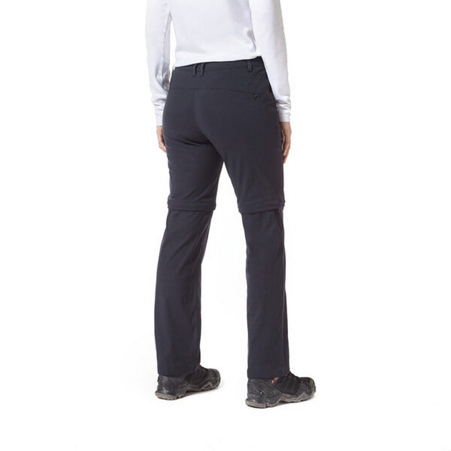 Dark Navy - Back - Craghoppers Womens-Ladies Kiwi Pro II Convertible Trousers
