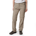 Mushroom - Back - Craghoppers Womens-Ladies NosiLife Pro II Convertible Trousers