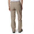Mushroom - Side - Craghoppers Womens-Ladies NosiLife Pro II Convertible Trousers