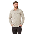 Parchment - Back - Craghoppers Mens NosiLife Adventure II Long Sleeved Shirt