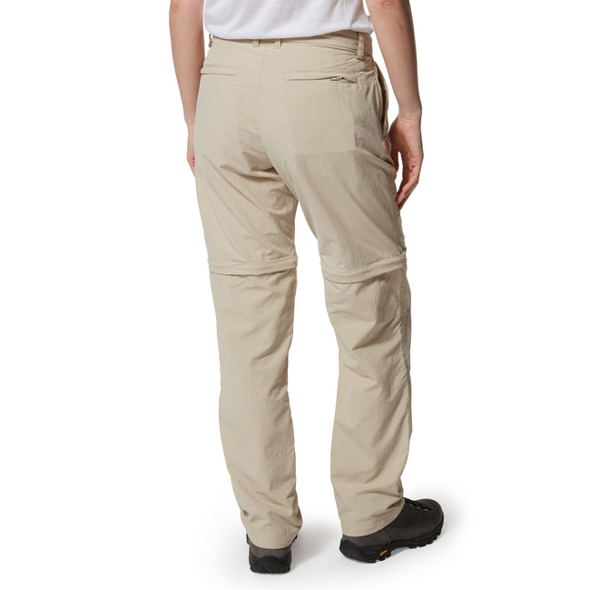 Desert Sand - Side - Craghoppers Womens-Ladies NosiLife III Convertible Trousers