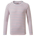 Navy-Pompeian Red Stripe - Front - Craghoppers Girls NosiLife Expert Paola Walking T-Shirt