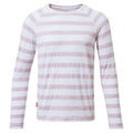 Brushed Lilac Stripe - Front - Craghoppers Girls NosiLife Expert Paola Walking T-Shirt