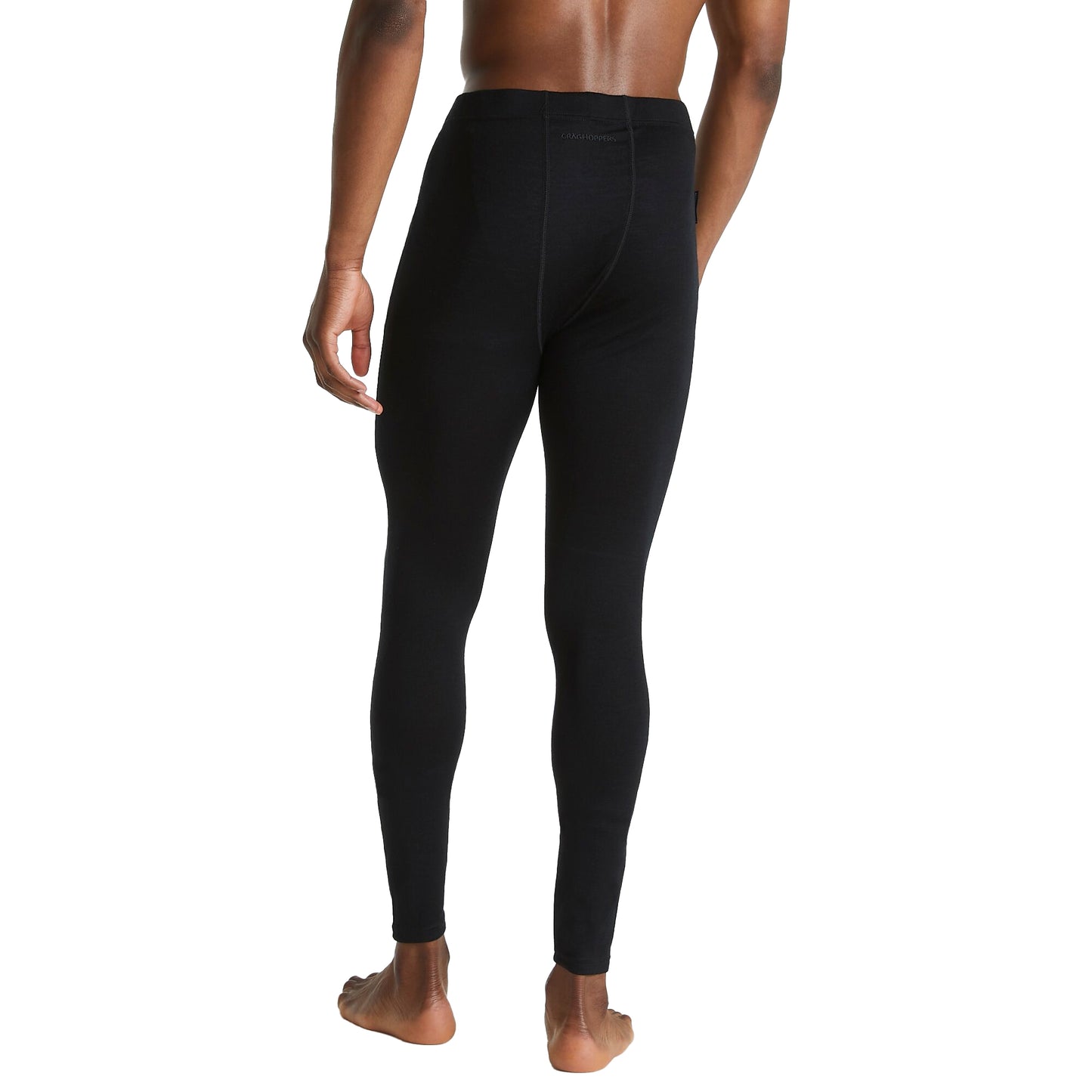 Black - Back - Craghoppers Mens Merino Baselayer Tights