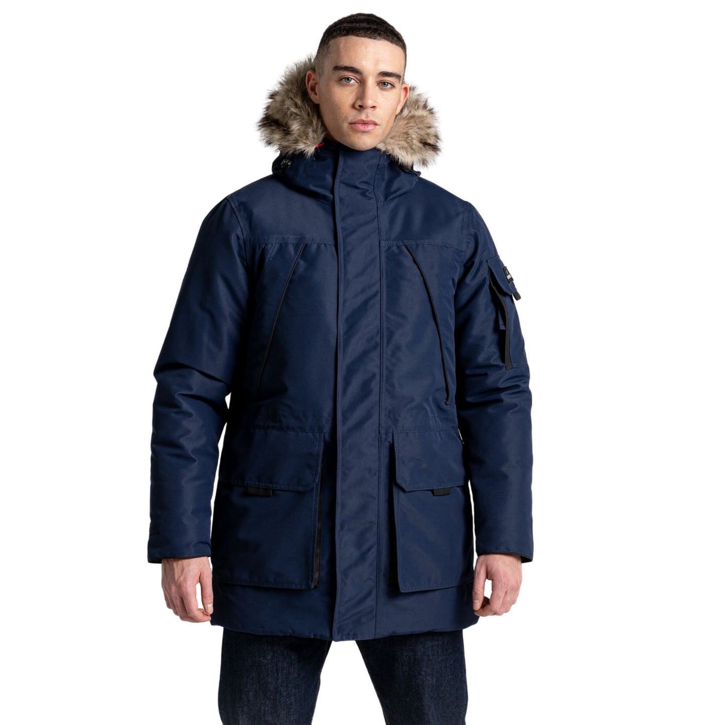 Blue Navy - Side - Craghoppers Mens Bishorn Waterproof Jacket