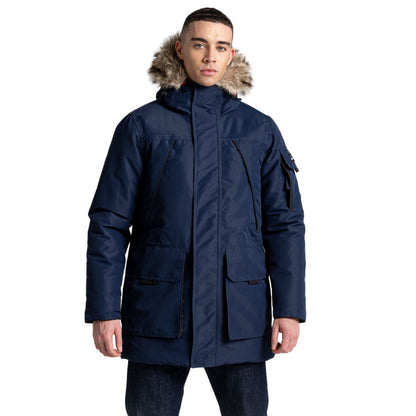 Blue Navy - Side - Craghoppers Mens Bishorn Waterproof Jacket