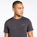 Black Pepper - Close up - Craghoppers Mens Atmos Short Sleeved T-Shirt