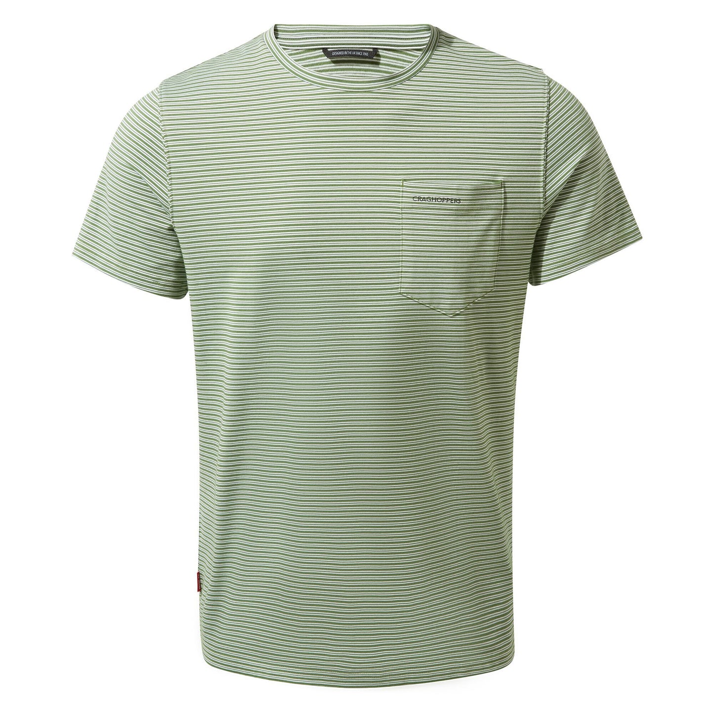 Agave Green Stripe - Front - Craghoppers Mens NosiLife Ina Short Sleeved T-Shirt