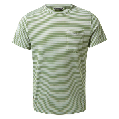 Agave Green Stripe - Front - Craghoppers Mens NosiLife Ina Short Sleeved T-Shirt