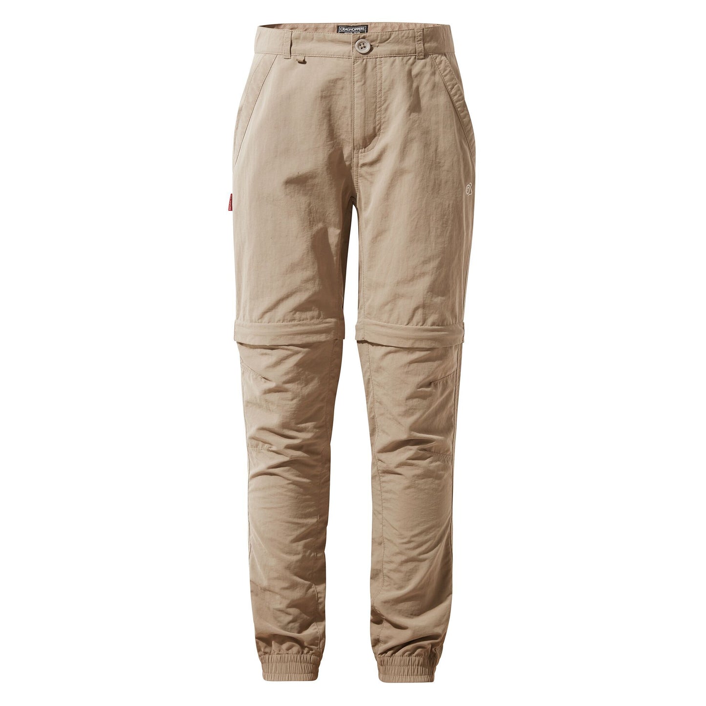 Pebble - Front - Craghoppers Childrens-Kids NosiLife Terrigal Convertible Trousers
