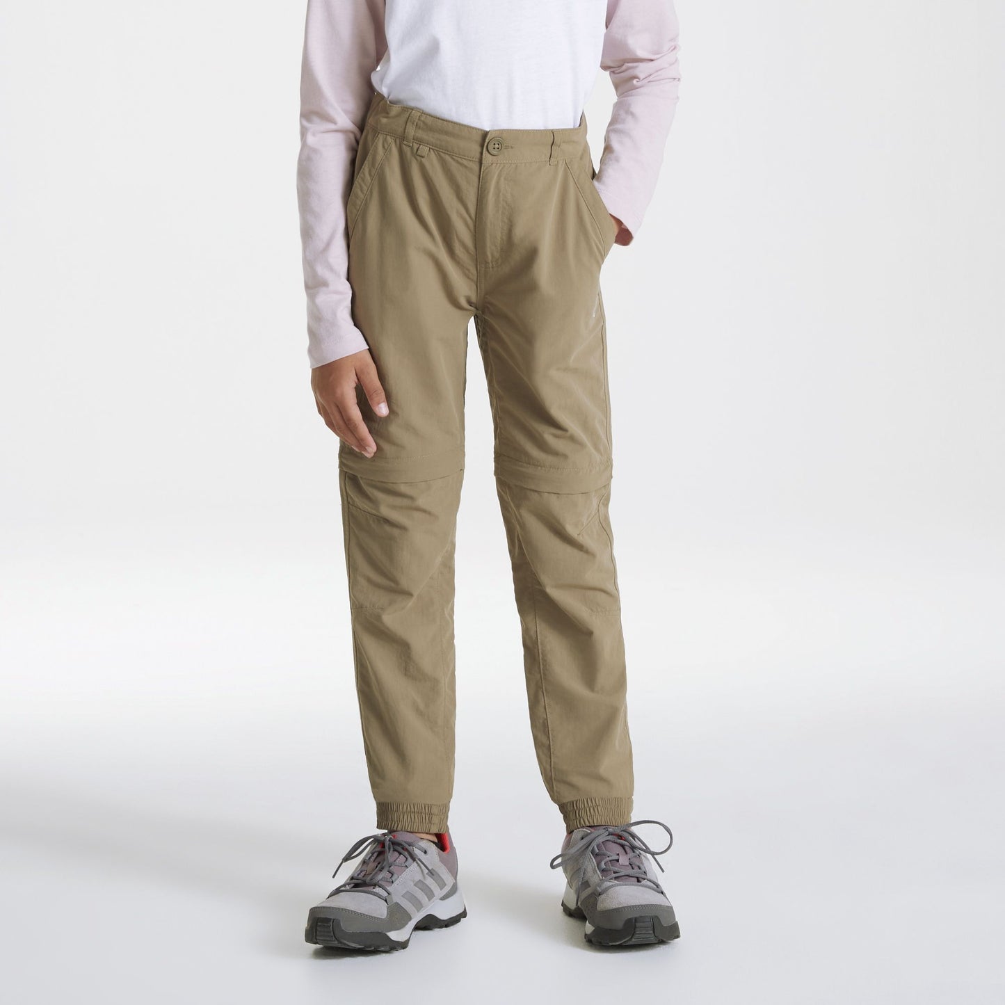 Pebble - Back - Craghoppers Childrens-Kids NosiLife Terrigal Convertible Trousers