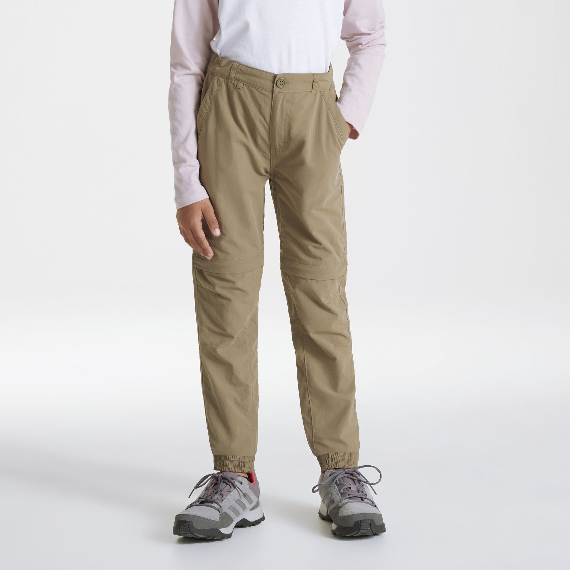 Pebble - Back - Craghoppers Childrens-Kids NosiLife Terrigal Convertible Trousers