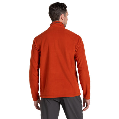 Carnelian Orange - Back - Craghoppers Mens Corey VI Half Zip Fleece Top