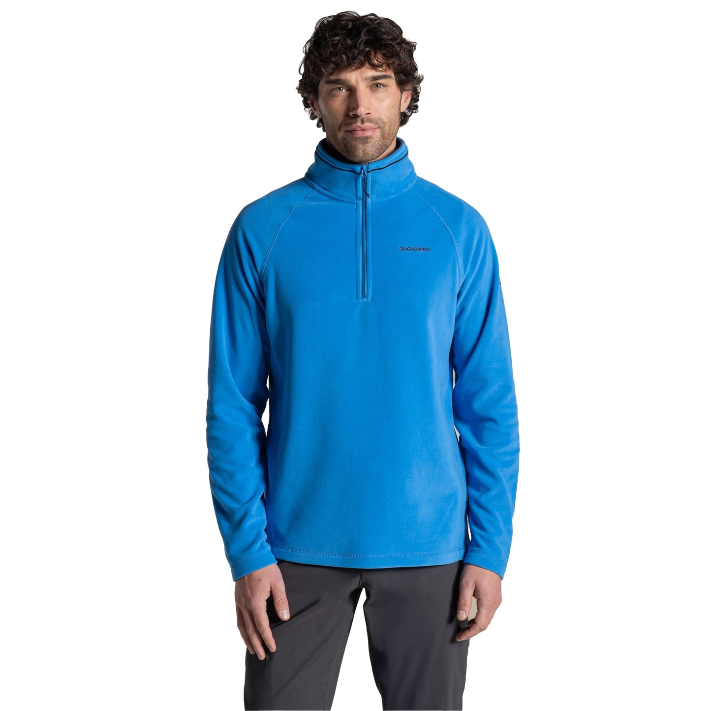 Sky Azure - Side - Craghoppers Mens Corey VI Half Zip Fleece Top