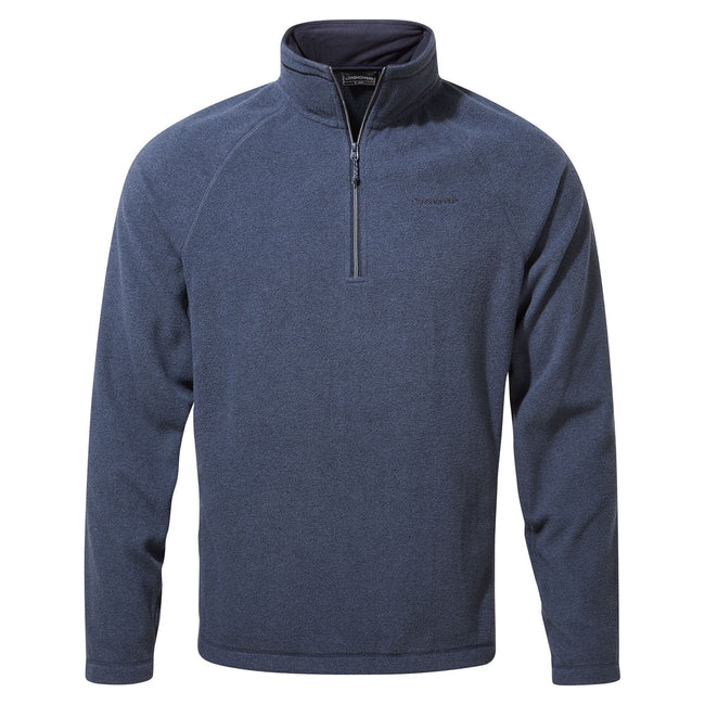 Navy Marl - Front - Craghoppers Mens Corey VI Half Zip Fleece Top