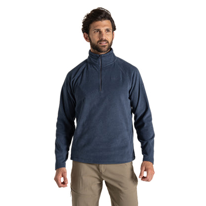 Navy Marl - Back - Craghoppers Mens Corey VI Half Zip Fleece Top
