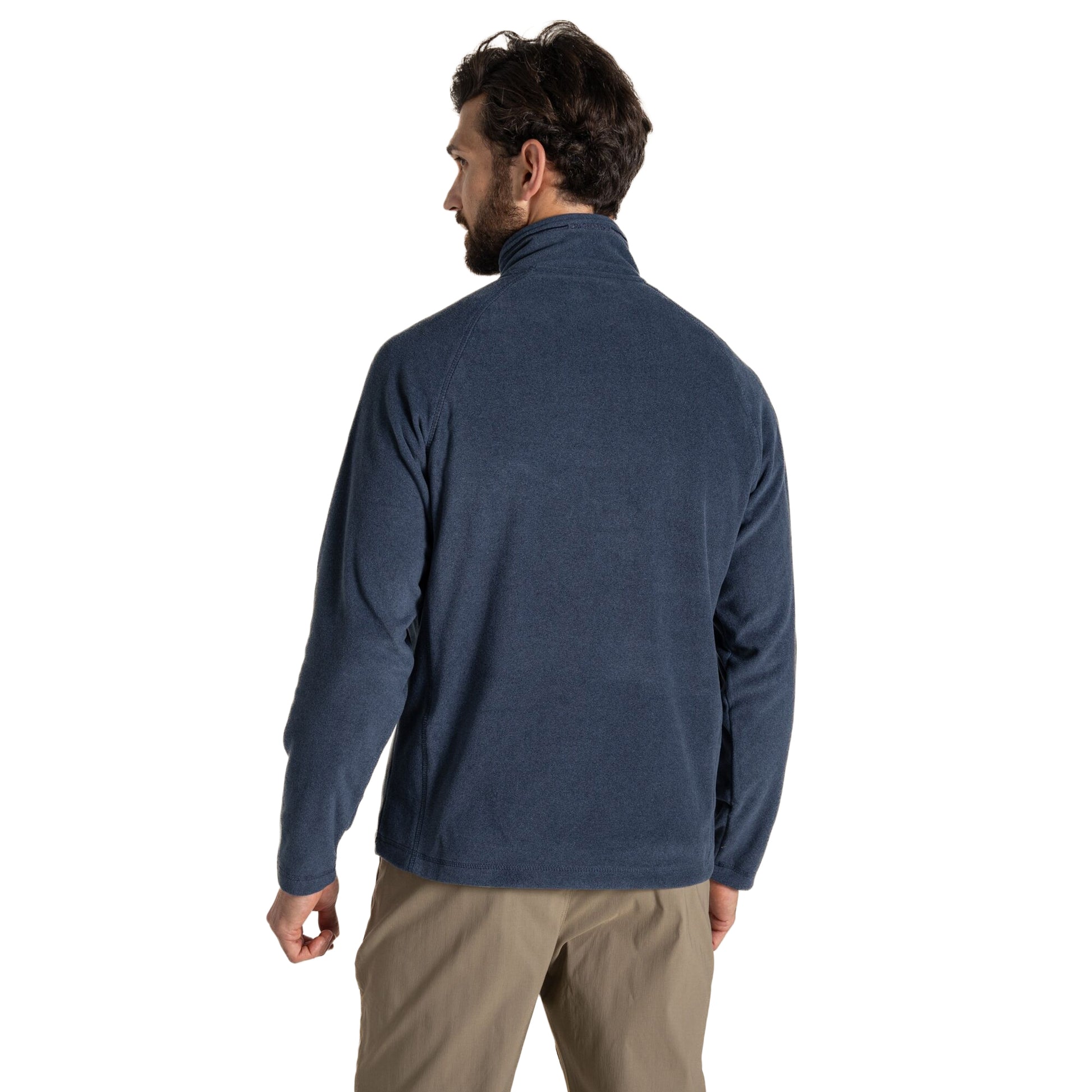 Navy Marl - Back - Craghoppers Mens Corey VI Half Zip Fleece Top