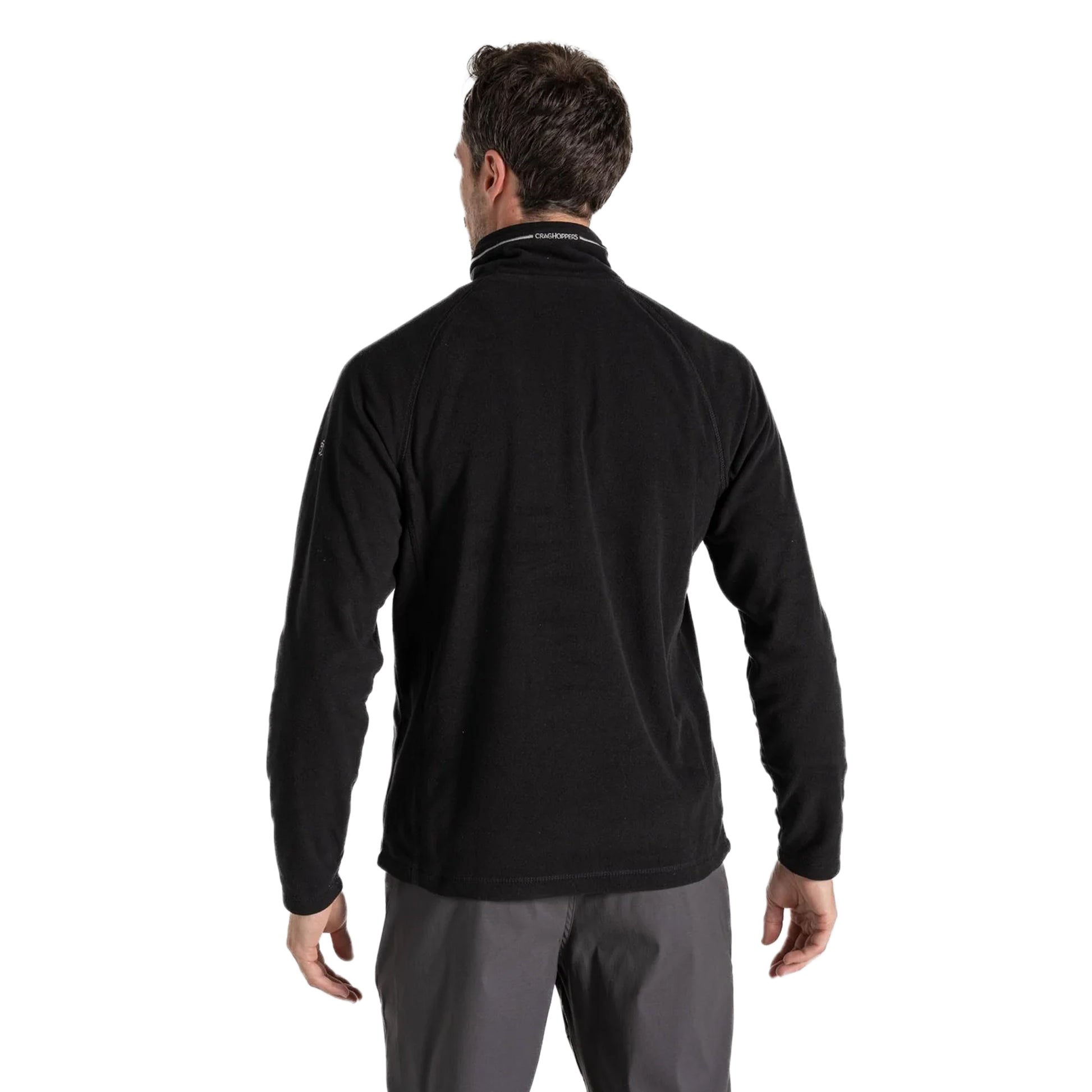 Black - Back - Craghoppers Mens Corey VI Half Zip Fleece Top