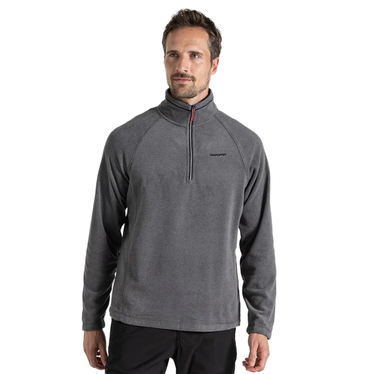 Black Pepper Marl - Side - Craghoppers Mens Corey VI Half Zip Fleece Top