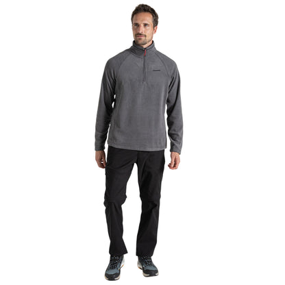 Black Pepper Marl - Pack Shot - Craghoppers Mens Corey VI Half Zip Fleece Top