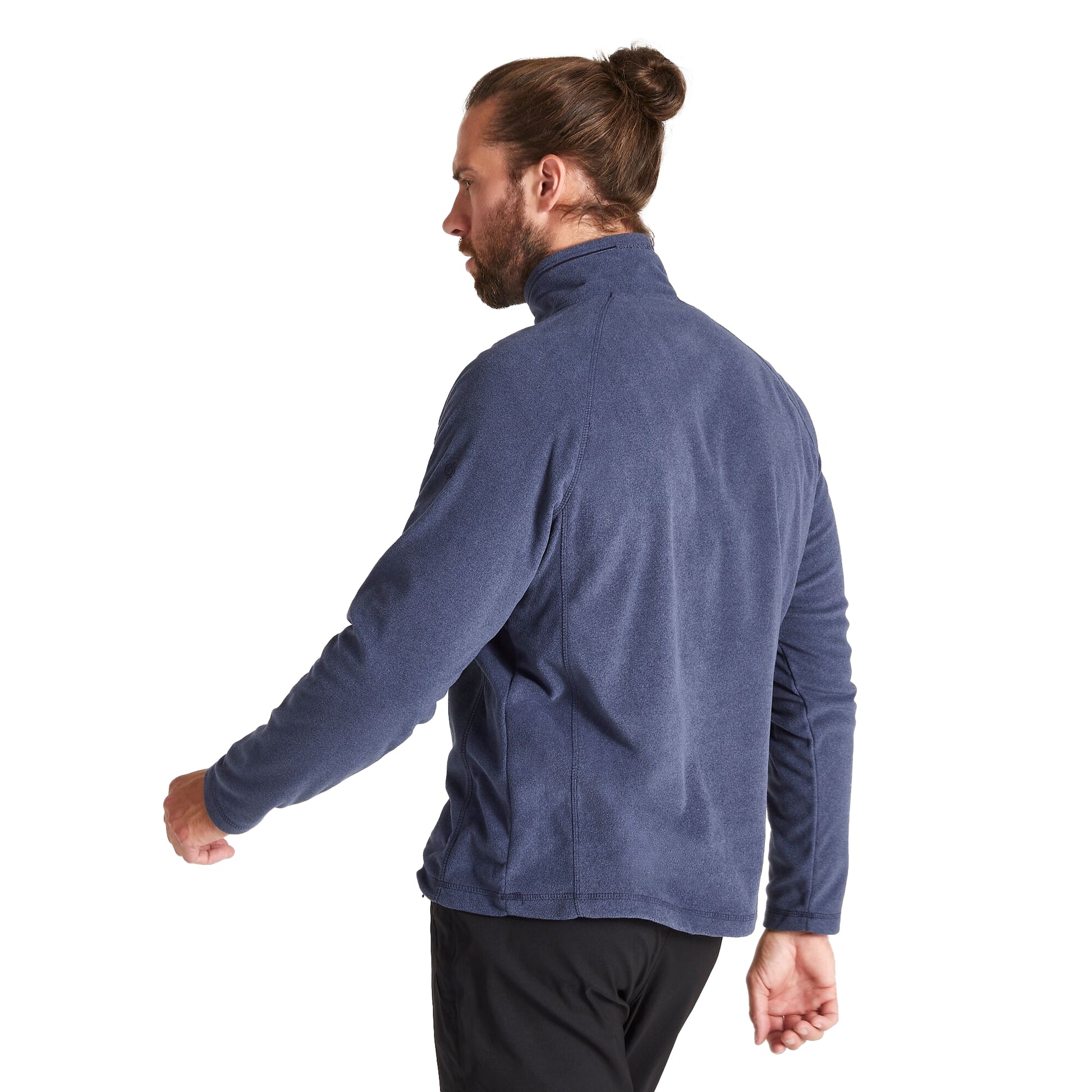 Blue Navy Marl - Back - Craghoppers Mens Corey VI Half Zip Fleece Top