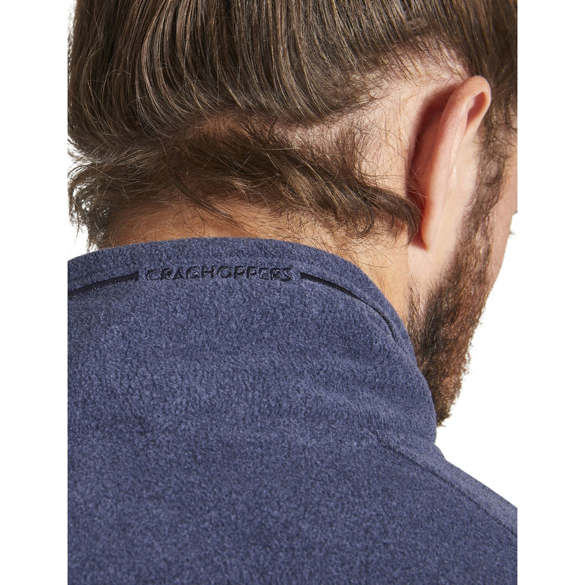 Blue Navy Marl - Side - Craghoppers Mens Corey VI Half Zip Fleece Top