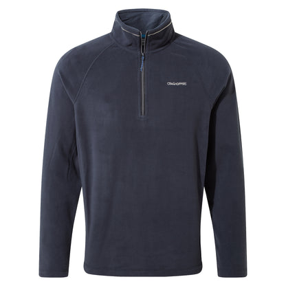 Dark Navy-Blue Navy Marl - Front - Craghoppers Mens Corey VI Half Zip Fleece Top