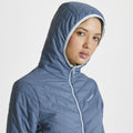 Prussian Blue-Aqua Blue - Pack Shot - Craghoppers Womens-Ladies Compresslite V Hooded Padded Jacket
