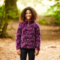 Blackcurrant - Back - Craghoppers Childrens-Kids Shenden Floral Half Zip Fleece Top