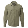 Pebble Grey - Front - Craghoppers Mens Kiwi Long-Sleeved Shirt