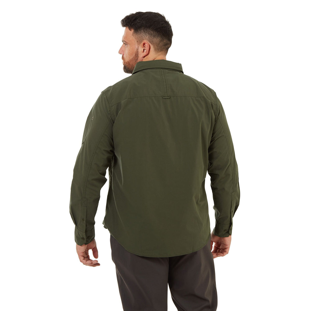 Cedar Green - Back - Craghoppers Mens Kiwi Long-Sleeved Shirt