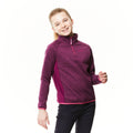 Blackcurrant - Back - Craghoppers Girls Gibb Marl Half Zip Fleece Top