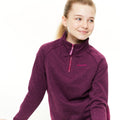 Blackcurrant - Side - Craghoppers Girls Gibb Marl Half Zip Fleece Top