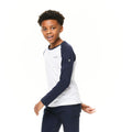 Dark Navy-Optic White - Side - Craghoppers Childrens-Kids Abbott NosiBotanical T-Shirt